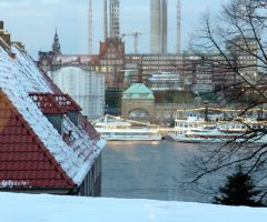 Blick auf den Alten Elbtunnel